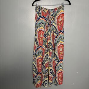 J McLaughlin Women’s Paisley Floral Crazy Pants Wrap Small Colorful Multicolor